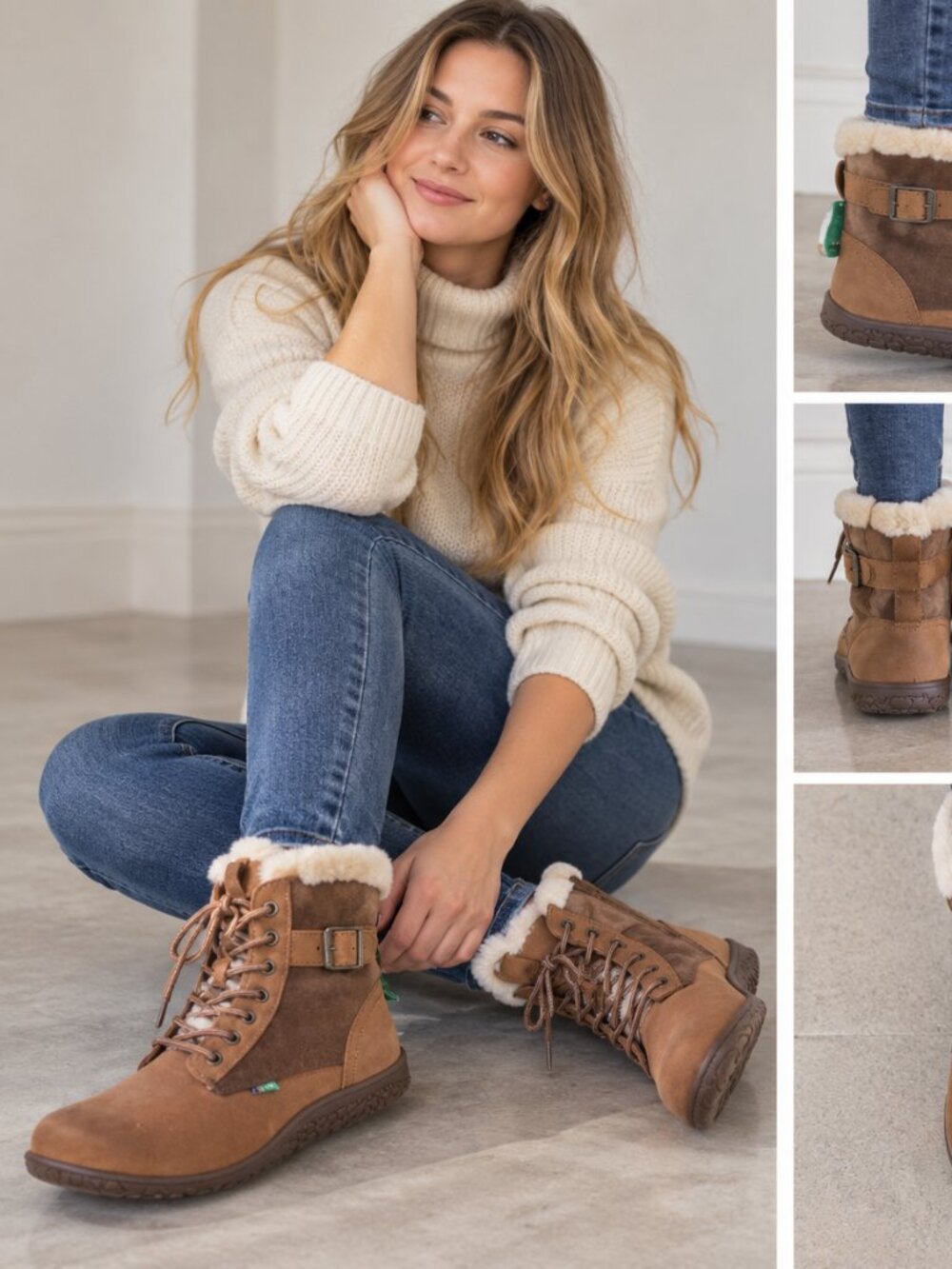 Rockford Catbell Women’s Leather & Suede Ankle Boots, Brown